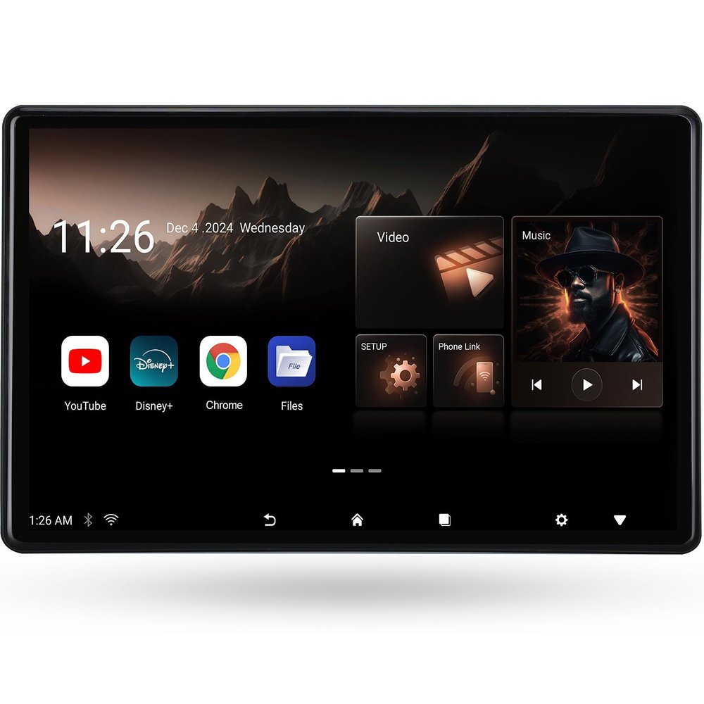 14 inch 4K Android.13 Car TV Headrest Monitor for Cars Back seat Rear Entertainment System, Support Phone Wireless Mirror Link Touch Screen,with WiFi/Bluetooth/HDMI/USB/Video Player (4G+64G(1*PC))