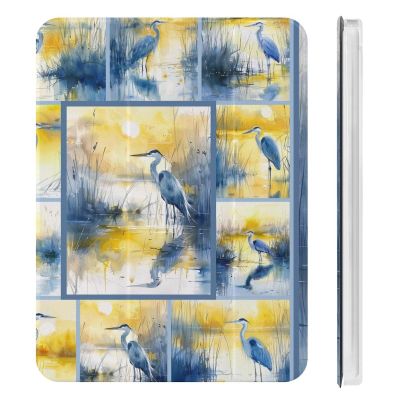 NEAINCIE Watercolor Blue Heron Case for iPad mini 4/5 7.9inch Case iPad mini 6 Case with Pencil Holder Auto Wake/Sleep Lightweight Smart