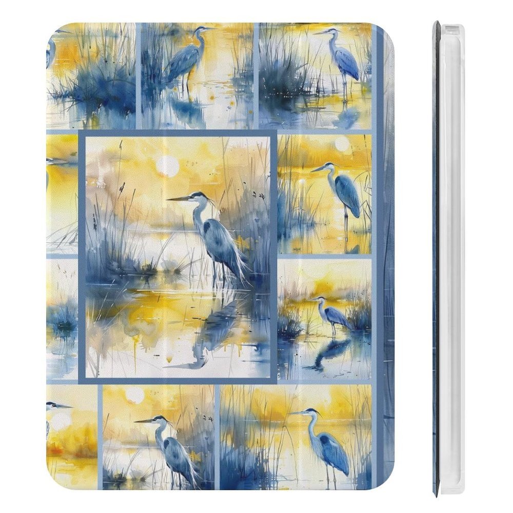 NEAINCIE Watercolor Blue Heron Case for iPad mini 4/5 7.9inch Case iPad mini 6 Case with Pencil Holder Auto Wake/Sleep Lightweight Smart