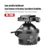 70mm Low Profile Tripod Ball Head,Ballhead for Hunting,Load 88.2lb(40KG), 2523 view 2