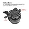 70mm Low Profile Tripod Ball Head,Ballhead for Hunting,Load 88.2lb(40KG), 2523 view 4