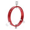 Telescope Guiding Scope Ring for 80100mm, Astronomical Telescope Adjustable Guiding Scope Ring with M6 Screw 1/4 Inch Screw Red Aluminum Alloy Six Point Guiding Scope Hoop view 1