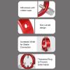 Telescope Guiding Scope Ring for 80100mm, Astronomical Telescope Adjustable Guiding Scope Ring with M6 Screw 1/4 Inch Screw Red Aluminum Alloy Six Point Guiding Scope Hoop view 2