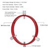 Telescope Guiding Scope Ring for 80100mm, Astronomical Telescope Adjustable Guiding Scope Ring with M6 Screw 1/4 Inch Screw Red Aluminum Alloy Six Point Guiding Scope Hoop view 4