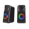 HIONJIN Computer Speaker 2.0 Channel Desktop RGB Colorful Light Stereo Satellite Multimedia Desktop Speaker view 1