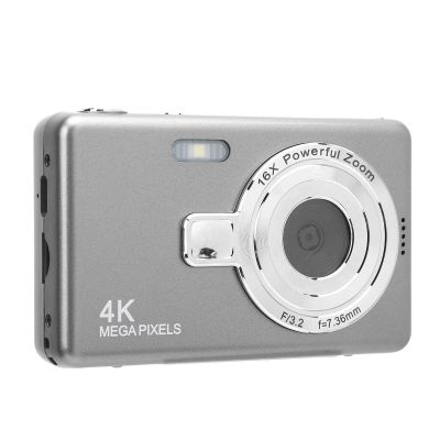 2.4 Inch Digital Camera, 4K 50MP Kids Camera, Point and Shoot Camera with 16X Digital Zoom, Compact Camera for Travel, Kids Teens (No Memory Card)