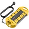 CCCEI Outdoor Power Strip Weatherproof with 8 Plug, Waterproof Extension Cord with Multiple Outlets, Christmas Exterior Garden Yard Surge Protector 6FT. view 1