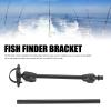 Fish Finder Bracket Dual 360 Rotation Ball Mount, Fish Finder Mount Base Plate with 18.7in 15.7in Long Arm Marine Electronic Mount Marine Electronic Mount for Humminbird Raymarine view 3