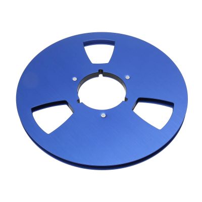 3 Hole Empty Tape Reel, 1/4 10.5 Inch Aluminum Alloy Take up Reel, Universal Opening Machine Part for Pioneer, Sound Tape Take up Reel, Heavy Duty & Long lasting (Blue)