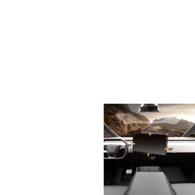 HANSSHOW Swivel Mount Kit for Cybertruck Center Console Dashboard Touch Screen 4-Way Adjustment Navigation Screen Rotating Holder for Cybertruck Accessories