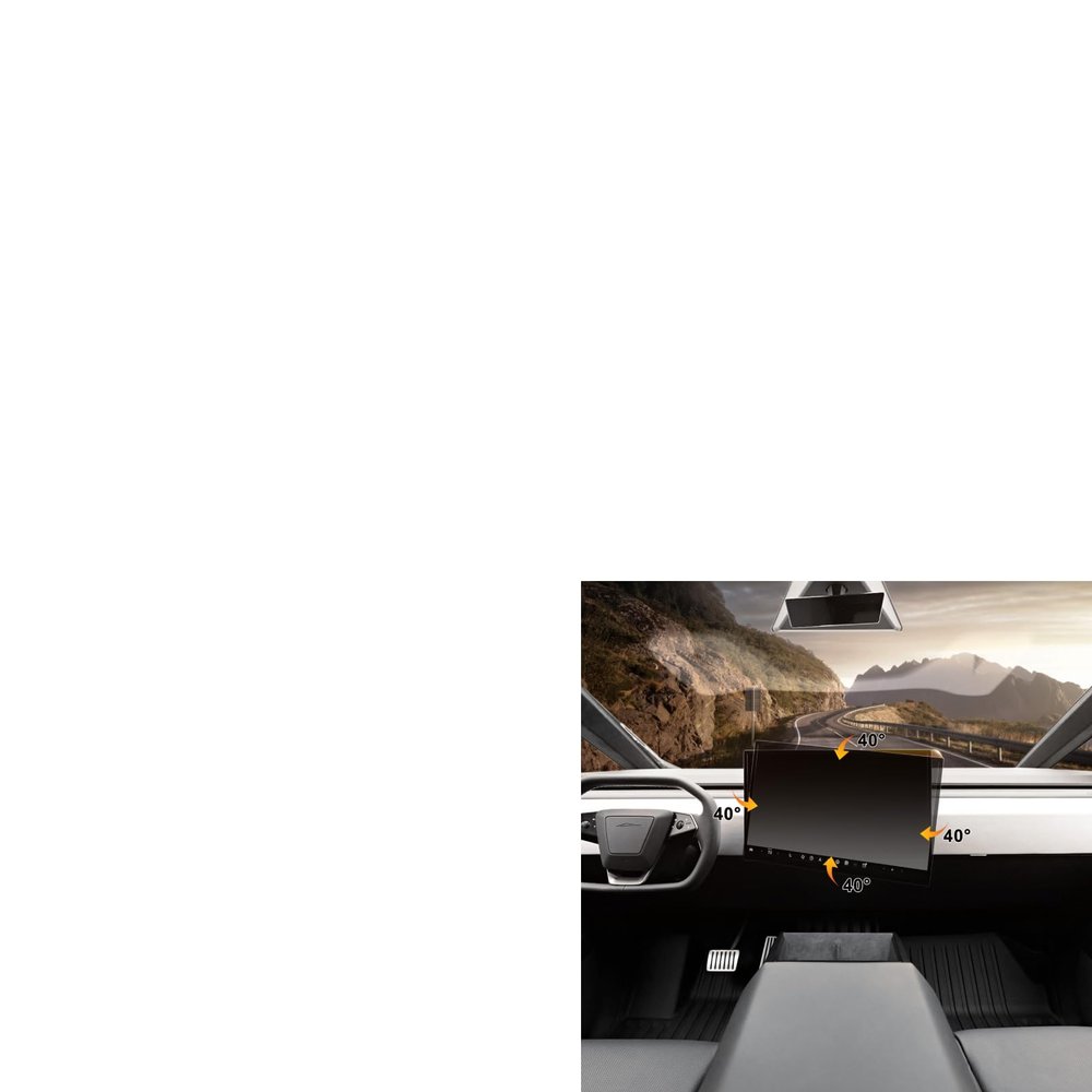 HANSSHOW Swivel Mount Kit for Cybertruck Center Console Dashboard Touch Screen 4-Way Adjustment Navigation Screen Rotating Holder for Cybertruck Accessories