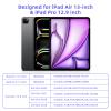 BETTDOW Keyboard Case for iPad Air 13 inch M3 2025/M2 2024,iPad Pro 12.9 inch 6th/5th/4th/3rd Gen,360 Rotating Case and Magnetic Detachable Keyboard with Pencil Holder,Portrait/Landscape Modes-Purple view 2