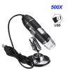 Lab Microscope Accessories 3in1 Adjustable 1600X 1080P 8 LED Digital Microscope Magnifier Electronic Stereo(USB 500X) view 2
