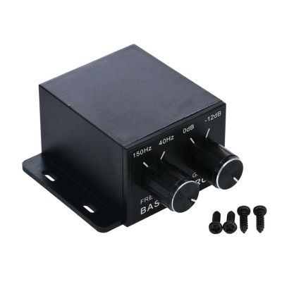 Car Amplifier Stereo Subwoofer Bass Control Knob Sub Gains Equalizers Regulator Frequency Controller Line Levels Adjust