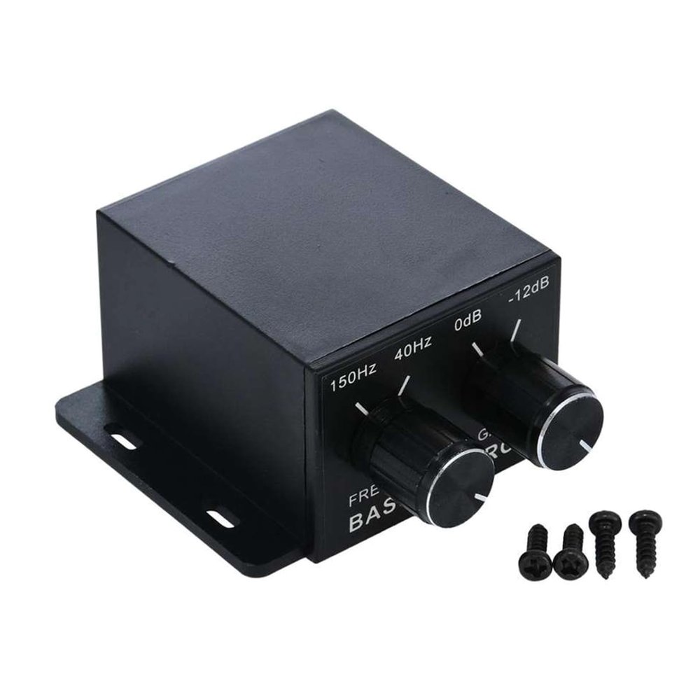 Car Amplifier Stereo Subwoofer Bass Control Knob Sub Gains Equalizers Regulator Frequency Controller Line Levels Adjust