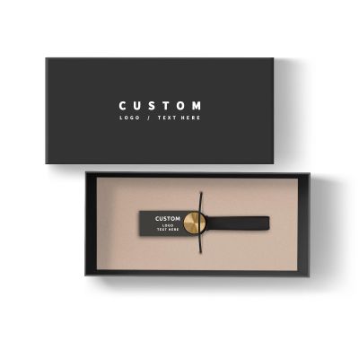 Custom Metal USB Flash Drive, Personalized Logo USB Stick, Promotional Business Gift, Corporate Event, Brand Marketing, Engraved Metal Thumb Drive, Optional Gift Box Packaging (16GB,50PCS)