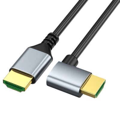 FeiYeup 2.1 Version 8K 60Hz Video Cord with 90 Degree Elbow Optional for Projector, Screen, Aluminum Shell for Long Time Use