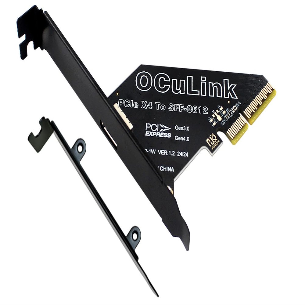 Sintech PCIe 4.0 x4 to Oculink,Oculink SFF-8611 to PCI-e Adapter Card with Low Profile Bracket for eGPU Dock Mimi Pc
