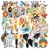 100Pcs Cartoon Music&Animals Stickers, Waterproof Musical Instrument Sticker for Water Bottle Laptop Phone Cases Planner Skateboard Luggage Helmet Party Favor Decor, Ideal for Adults Teens view 1