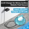 12.6V Charger for Winny Pool Cleaner, Replacement Charger Compatible with Winny 200 SE HJ1102 Cordless Robotic Pool Vacuum Power Cord view 3
