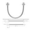Armored Loop Power Transfer, Door Wire Pipe, Door Cable Protector, Exposed Stainless Steel Mounting Sleeve, Access Wire Cover for Access Control System Video Line Door Lock view 2