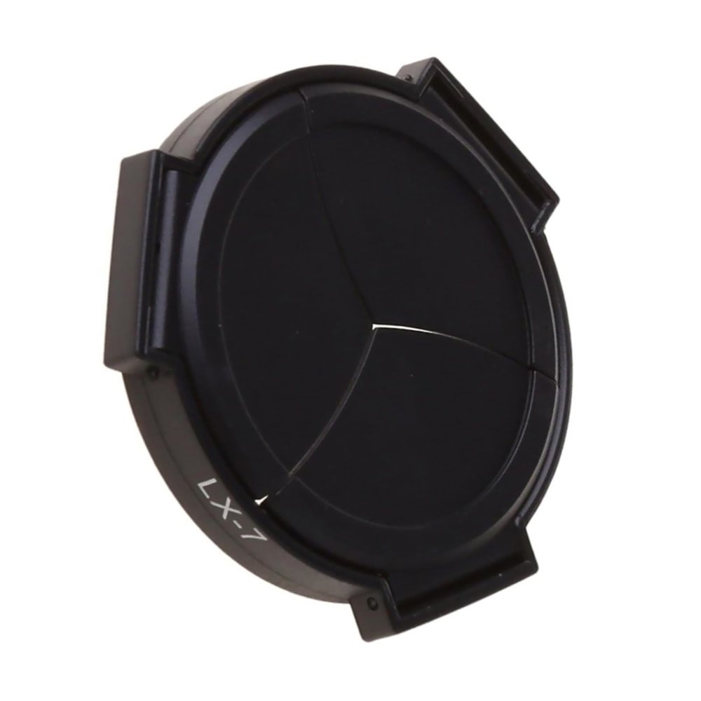 Black Lens Cover Camera Lens Protector Self Open and Close Compatible for Panasonic DMC LX-7