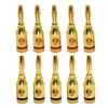 10 Pack 24K Gold Plated Banana Plugs Open Screw Type Wire Connector Adapter Binding Post Plug view 1