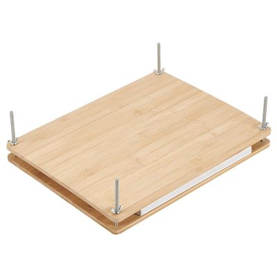 UNICRAFTALE Wooden Book Press Bookbinding Brown Rectangle Bamboo Portable Book Press Bookbinding Tool Flat Paper Press Machine for Bookbinding Supplies DIY Handmade Paper Press 14.69"x11.34"x0.33"