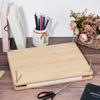 UNICRAFTALE Wooden Book Press Bookbinding Brown Rectangle Bamboo Portable Book Press Bookbinding Tool Flat Paper Press Machine for Bookbinding Supplies DIY Handmade Paper Press 14.69"x11.34"x0.33" view 4
