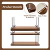 UNICRAFTALE Wooden Book Press Bookbinding Brown Rectangle Bamboo Portable Book Press Bookbinding Tool Flat Paper Press Machine for Bookbinding Supplies DIY Handmade Paper Press 22x15.1x0.8cm view 4