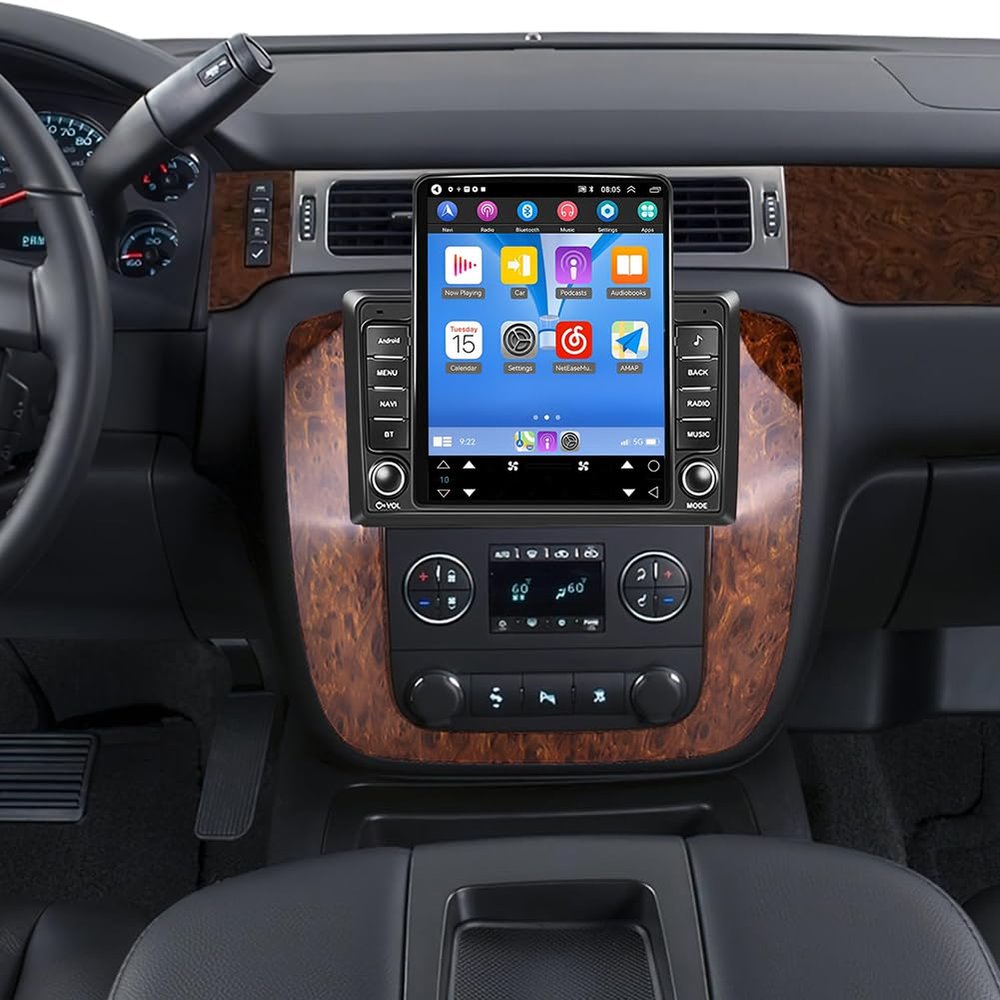 9.7" Android 13 Car Stereo for Chevrolet GMC 2007 2008 2009 2010 2011 2012 2013 2014 IPS Touchscreen 2 Din Car Radio Receiver w/Wireless Carplay Android Auto GPS WiFi BT Backup Camera, 2+32G