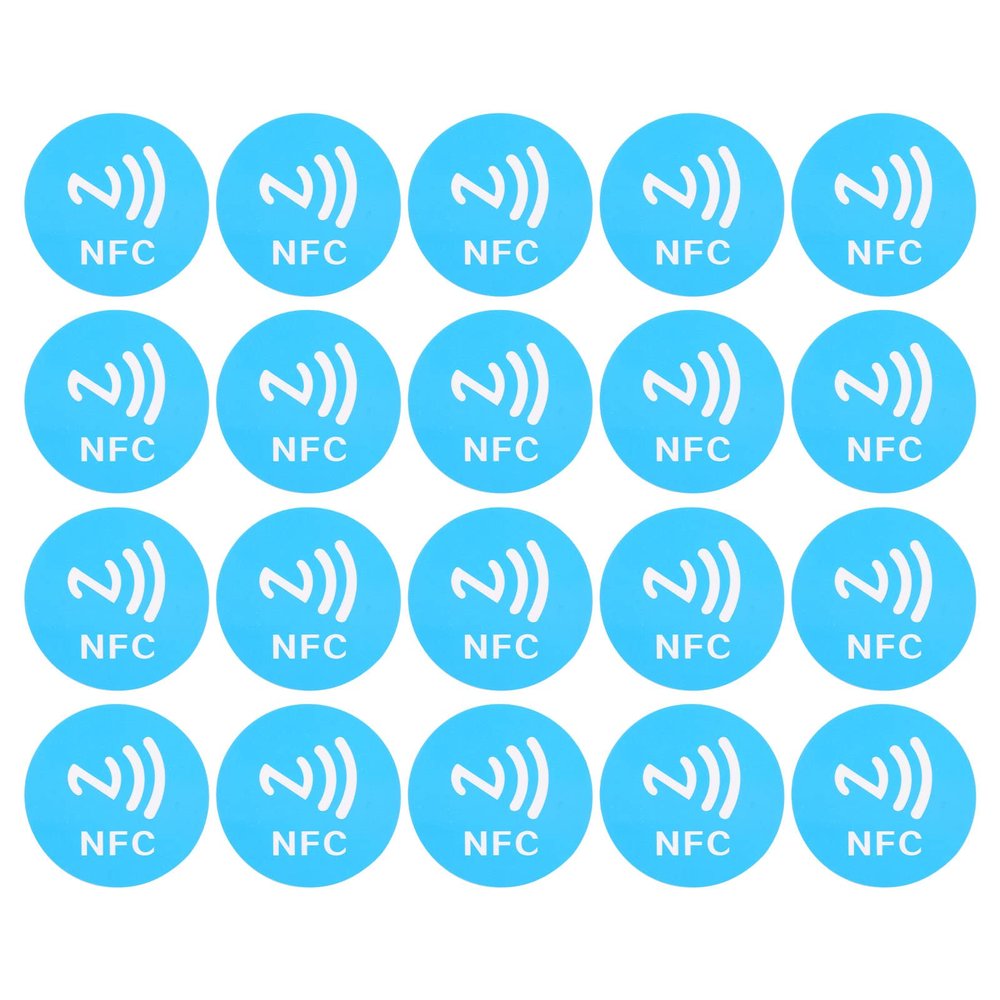 20pcs NFC Stickers 125KHz Anti Interference ID Phone NFC Sticker for Access Control Home Assistant (Blue)
