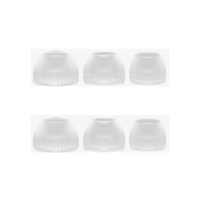 6pcs Silicone Ear Tips Fit for Sony WI-C400 WI-C300 C300 C400 Ear Tips Replacement Earcup Sleeve S/M/L in Ear Buds Earplug(Transparent White)