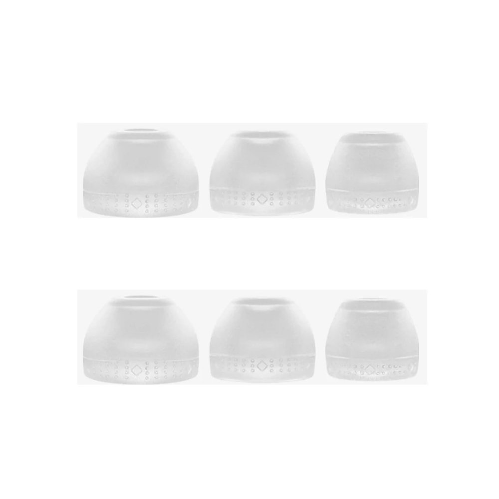 6pcs Silicone Ear Tips Fit for Sony WI-C400 WI-C300 C300 C400 Ear Tips Replacement Earcup Sleeve S/M/L in Ear Buds Earplug(Transparent White)