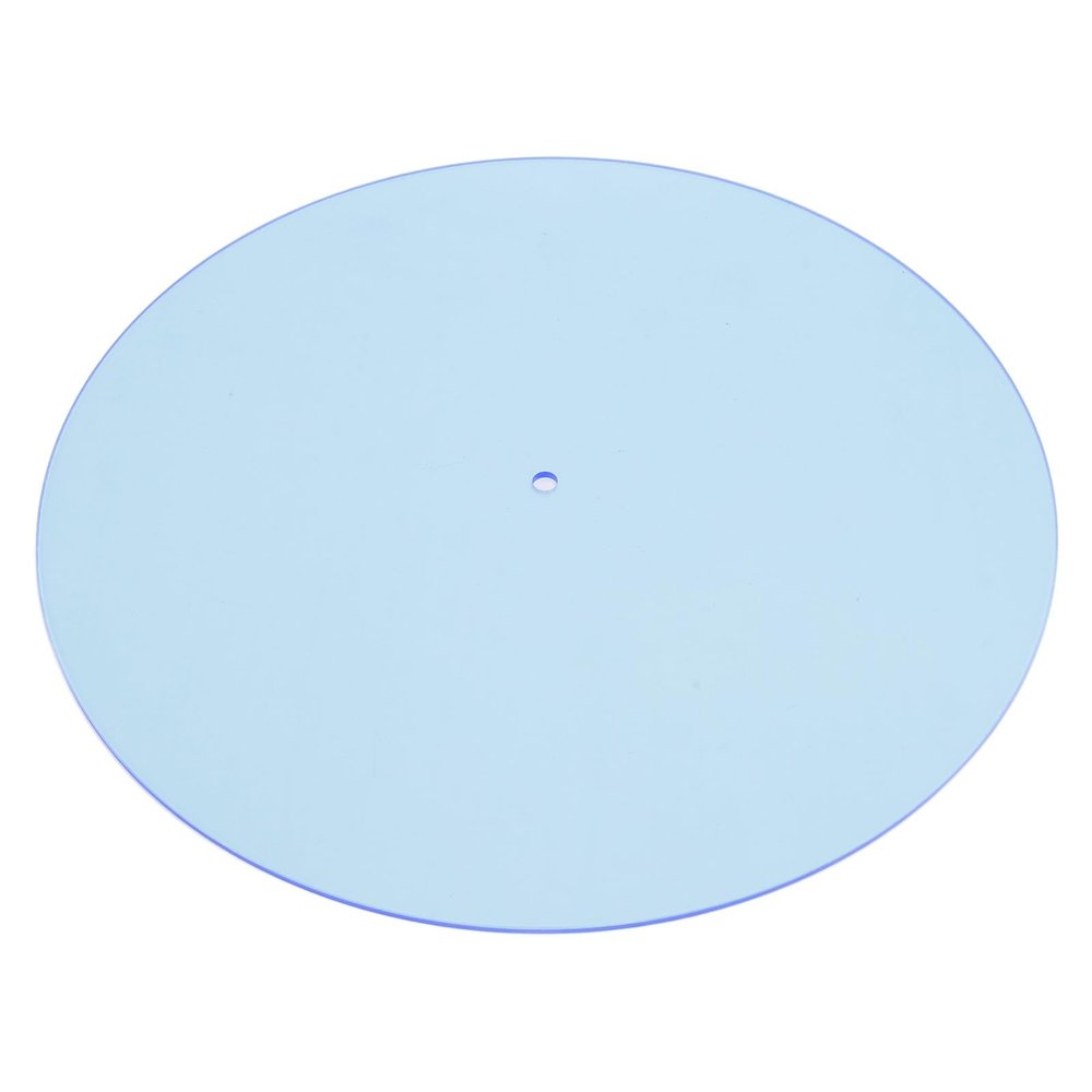 Acrylic Turntable Mat,12 Inches LP Players Reduced Noise Improves Sound Quality, Provides Tighter Bass Record Player Mat (Light Blue)