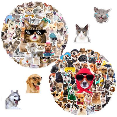 100 pcs Cute Pet Stickers & Decals - Adorable Cats & Dogs, Kawaii Patterns, Vinyl Waterproof for Tumblers, Journals, Phone Cases, Great Teens & Animal Lovers