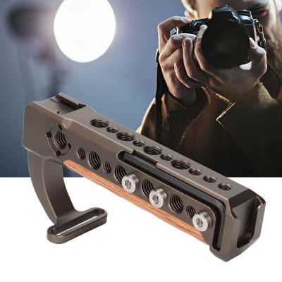 Brazilian Wooden Camera Top Handle Grip with Attachable Hex Wrench - Ergonomic Design, Sturdy Aluminum Alloy, Compatible with Camera Cages