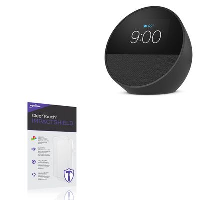 BoxWave Screen Protector Compatible With Amazon Echo Spot (2024) - ClearTouch ImpactShield (2-Pack), Impenetrable Screen Protector Flexible Film