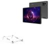 BoxWave Stand and Mount Compatible with Lenovo Legion Tab - Pocket Aluminum Stand 3-in-1, Portable Multi Angle Viewing Riser - Metallic Silver view 1