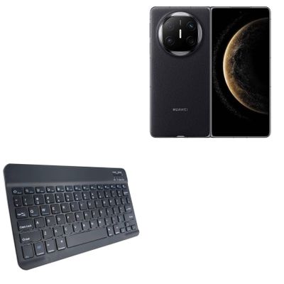 BoxWave Keyboard Compatible with Huawei Mate X6 - SlimKeys Bluetooth Keyboard, Portable Thin with Chiclet-Style Keys - Jet Black