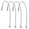 ARTIBETTER 4pcs USB Gooseneck Led Keyboard Lamp Portable Night Light for Reading Brightness Eye-Caring Design for Home Office and Travel view 1