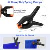 Blue Screen Backdrop Kit, Portable Bluescreen Background with T-Shaped Stand, 5 Clamps & Carrying Bag for Photography, Streaming, Zoom, Gaming, (Blue, 6.5 Feet X 5.0 Feet) view 4