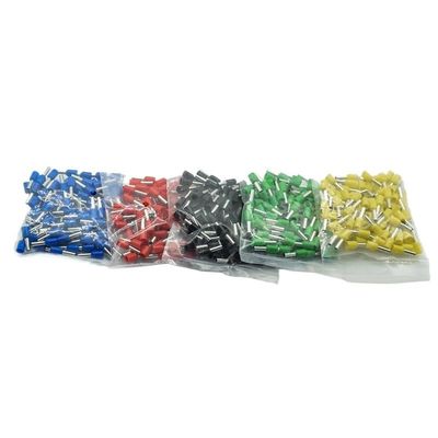 KOKYLEZN E2508 Tube Insulating terminals 2.5MM2 Insulated Cable Wire Connector Insulating Crimp Terminal Connector 100PCS/Pack(Black 100pcs)