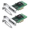 1000Mbps Gigabit Ethernet Converged Network Adapter (NIC) with Intel I350 Chip | Ethernet PCI Express NIC Network Card | Quad Copper RJ45 Ports | PCI Express 2.1 X4 | Compare to Intel I350-T4, 2-Pack view 1