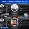 Car Stereo Radio Upgrade for BMW Mini Cooper R56 2007-2014, 9" Touchscreen Android 13 Car Radio Stereo with Wireless CarPlay Android Auto, Support GPS Navigation SWC FM DSP WiFi Bluetooth Camera Mic view 2
