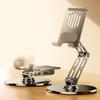 360 Rotating for iPad Stand for Desk Cell Phone Holder Adjustable Tablet Stand for Desk, Aluminum Alloy, Silver,for Ipad Tablet Kindle Stands Holder Compatible 4.7"-12.9" view 2
