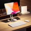 360 Rotating for iPad Stand for Desk Cell Phone Holder Adjustable Tablet Stand for Desk, Aluminum Alloy, Silver,for Ipad Tablet Kindle Stands Holder Compatible 4.7"-12.9" view 3
