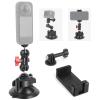 Mechrig Camera Suction Cup Mount with Phone Holder,360Ball Head Magic Arm for Windshield, Dashboard, Boat Mount for GoPro Hero 13/12/11/10/9/, DJI OSMO Action, Insta360 X4/X3 view 1