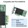 10Gb PCI-E NIC Network Card, Dual Copper RJ45 Port, with Intel X550-AT2 Controller, PCI Express Ethernet LAN Adapter Support Windows Server/Linux/ESX, Compare to Intel X550-T2, 2-Pack view 2