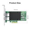 10Gb PCI-E NIC Network Card, Dual Copper RJ45 Port, with Intel X550-AT2 Controller, PCI Express Ethernet LAN Adapter Support Windows Server/Linux/ESX, Compare to Intel X550-T2, 2-Pack view 3